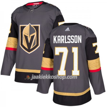 Miehille NHL Vegas Golden Knights Pelipaita William Karlsson 71 Adidas 2017-2018 Harmaa Authentic